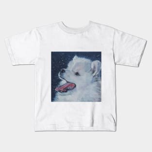 samoyed Fine Art Painting Kids T-Shirt